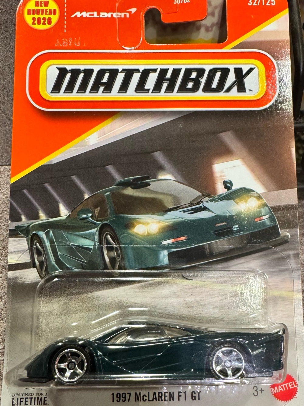 Matchbox 1997 McLaren F1 GT Toy Car — Deep Green